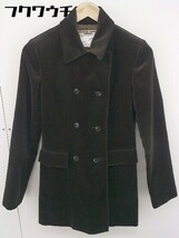 ◇ KATHARINE HAMNETT LONDON ダブルボタン 長袖 ロング ジャケット サイズ M ダークブラウン レディース_画像1