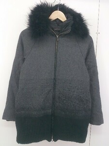 # STUNNING LURE Stunning Lure raccoon fur long sleeve down jacket coat size 0 gray lady's 