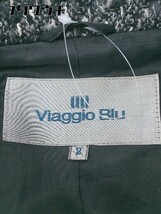 ◇ Viaggio Blu ハイネック ダブルボタン ニット 長袖 コート サイズ 2 ブラック グレー ホワイト レディース_画像4