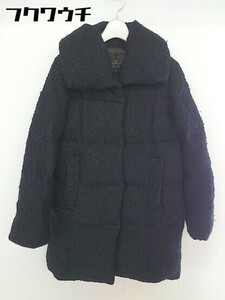 # NISHIKAWA DAWN nano universe cotton inside long sleeve down jacket size 36 black Brown lady's 