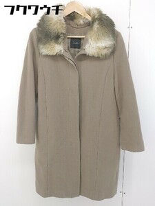 ■ URBAN RESEARCH ROSSO ロッソ フェイクファー 長袖 コート サイズF カーキ系 レディース