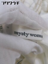 ◇ ◎ mysty woman チェック 長袖 膝下丈 ワンピース サイズF オフホワイト イエロー ネイビー レディース_画像4