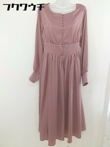 ◇ LEBECCA boutique レベッカブティック 長袖 ロング ワンピース サイズF ピンク レディース