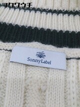 ◇ Sonny Label URBAN RESEARCH Vネック ケーブルニット 長袖 セーター サイズ F アイボリー ブラック レディース_画像4