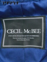 ■ ◎ CECIL McBEE セシルマクビー ウエストリボン付き 長袖 コート サイズM ブルー系 レディース_画像4