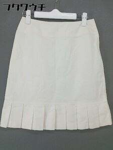 ◇ Rene INTERNATIONAL サイドジップ ミニ 台形 スカート サイズ36 ホワイト レディース