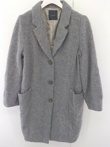 ◇ URBAN RESEARCH ROSSO アルパカ混 起毛 長袖 チェスター コート サイズF グレー レディース