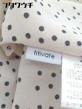 ◇ ◎ titivate ティティベイト ドット 水玉 長袖 膝下丈 ワンピース サイズM ベージュ ブラック レディース_画像4