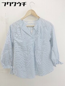 * * any SiSeni.s.s с биркой полоса рубашка с длинным рукавом блуза размер 2 голубой темно-синий женский 