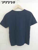 ◇ three dots スリードッツ 半袖 Tシャツ カットソー サイズL ネイビー レディース_画像3