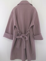 ◇ ◎ natural couture NICE CLAUP ウエストリボン付き 長袖 ガウン コート サイズF ピンク系 レディース_画像3