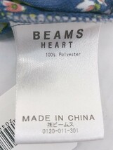 ◇ BEAMS HEART ビームス ハート 花柄 七分袖 膝下丈 ワンピース ネイビー マルチ レディース_画像5