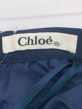 ◇ Chloe クロエ 膝下丈 タイト スカート ネイビー レディース_画像4