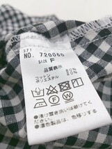 ◇ ◎ natural couture ギンガムチェック 半袖 膝下丈 ワンピース サイズF ホワイト ブラック レディース_画像5