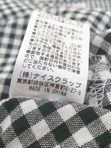 ◇ ◎ natural couture ギンガムチェック 半袖 膝下丈 ワンピース サイズF ホワイト ブラック レディース_画像6