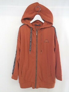 * KAPPA × CECIL McBEE collaboration big Silhouette long sleeve Zip up Parker size M orange black lady's 