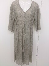 ◇ ◎ ROPE PICNIC ロペピクニック 花柄 フラワー 長袖 ロング ワンピース サイズ38 グレージュ レディース_画像2