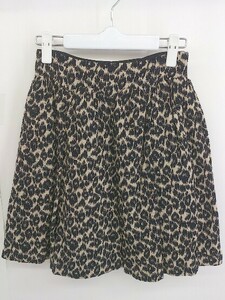 * * * не использовался * BANNER BARRETT обычная цена 2.1 десять тысяч иен Leopard Mini flair юбка размер 36 бежевый черный женский 