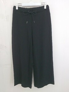 * * UNITED COLORS OF BENETTON tag attaching waist rubber ribbon wide pants size S black lady's 