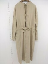 ◇ ◎ Ray BEAMS レイビームス 長袖 ロング ワンピース ベージュ系 レディース_画像3