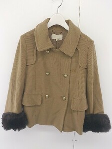 ◇ UNTITLED アンタイトル ウール混 長袖 ジャケット サイズ2 ブラウン系 レディース