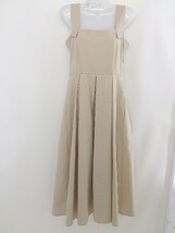 ◇ LEBECCA boutique レベッカブティック ノースリーブ ロング ワンピース サイズM ベージュ レディース_画像2