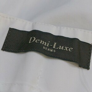 ◇ Demi-Luxe BEAMS デミルクス ビームス スカラップ ヘム パンツ サイズ38 オフホワイト系 レディースの画像4