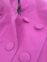 ◇ ef-de エフデ スタンドカラー 長袖 コート サイズ7 マゼンタ ピンク系 レディース_画像4