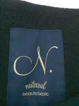 ■ N. Natural Beauty Basic アンゴラ混 長袖 ノーカラー コート サイズM ブラック レディース_画像4