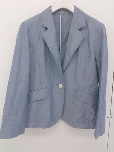 ◇ green label relaxing グリーンレーベル UNITED ARROWS 1B 長袖 テーラード ジャケット サイズ38 ブルー系 レディース