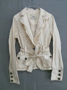 * * GRACE CLASS Grace Class waist ribbon frill long sleeve tailored jacket size 38 beige lady's 