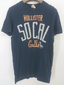 ◇ HOLLISTER ホリスター ロゴ 半袖 Tシャツ カットソー サイズ S ネイビー マルチ レディース