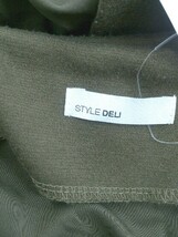 ◇ STYLE DELI スタイルデリ バックデザイン 長袖 膝下丈 ワンピース サイズ02 ブラウン レディース_画像3