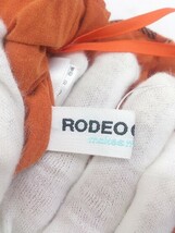 ◇ RODEO CROWNS ロデオクラウンズ チェック ロング タイト ナロー スカート サイズF オレンジ系 レディース_画像4