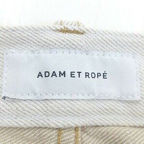 ◇ ADAM ET ROPE アダムエロペ デニム フィット フレア パンツ サイズ34 ベージュ系 レディースの画像4