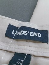 ◇ LANDS' END ランズエンド センタープレス ワイド パンツ サイズ64 アイボリー レディース_画像4