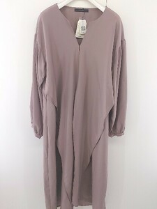 ◇ ◎ w closet ダブルクローゼット タグ付 長袖 ロング ワンピース サイズF ダークピンク レディース