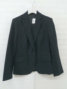 ◇ THE SUIT COMPANY she Alta Qualita イタリア製生地 1B 長袖 テーラード ジャケット サイズ38 ネイビー レディース