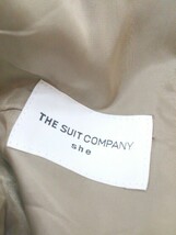 ◇ THE SUIT COMPANY she Alta Qualita イタリア製生地 1B 長袖 テーラード ジャケット サイズ38 ベージュ レディース_画像4