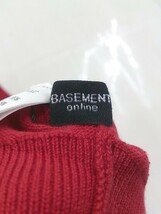 ◇ ◎ BASEMENT online ベースメント タグ付 フェイクカーディガン 長袖 ニット セーター サイズF レッド レディース_画像5