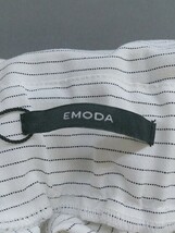 ◇ ◎ EMODA エモダ ピンストライプ ツイストレイヤード 長袖 シャツ ブラウス サイズF ホワイト ブラック レディース_画像4