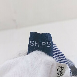 ◇ ◎ SHIPS シップス ストライプ 長袖 シャツ ブラウス ネイビー ホワイト レディースの画像4