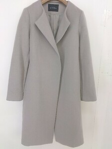 ◇ ◎ green label relaxing UNITED ARROWS ウエストリボン付き 長袖 コート サイズ38 グレージュ系 レディース