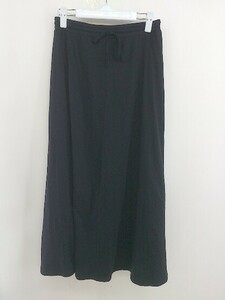 * MOUSSY Moussy waist rubber long flair skirt size 2 black lady's 