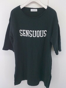 ◇ Simplicite シンプリシテェ スウェット 20年製 五分袖 Tシャツ カットソー サイズF ブラック レディース