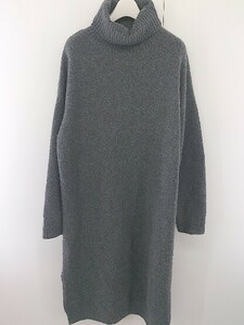 ◇ BEAUTY&YOUTH UNITED ARROWS オフタートルネック 長袖 膝下丈 ニット ワンピース グレー系 レディース