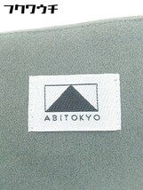 ■ ◎ abitokyo アビトーキョー リボン付き ノーカラー 長袖 コート サイズ0 グレー系 レディース_画像4