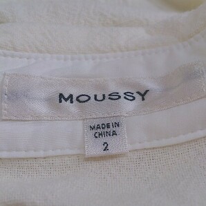 ◇ MOUSSY マウジー 長袖 膝下丈 シャツ ワンピース サイズ2 アイボリー レディースの画像4