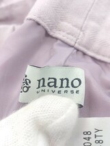 ◇ ◎ nano universe ナノユニバース リネン混 ウエストゴム ロング フレア スカート サイズ38 パープル レディース_画像6