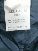 ◇ Lace Ladies レースレディース レース 七分袖 膝下丈 ワンピース サイズL ネイビー系 レディース_画像7